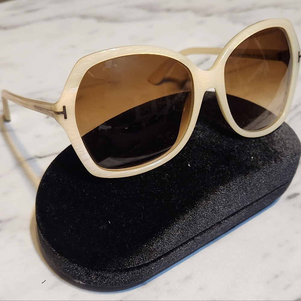 Tom Ford Carola Sunglasses Cream/Gold